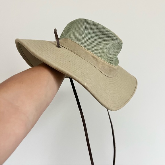 Dorfman Pacific Headwear Brushed Twill and Mesh Safari Bucket Hat Unisex Green L - Picture 1 of 11